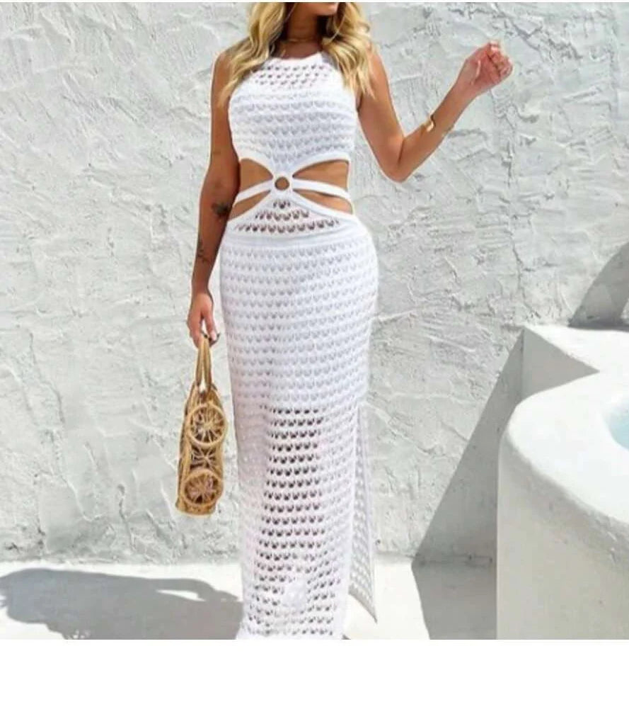 Vestido em Tricot Modal  Longo Ingrid